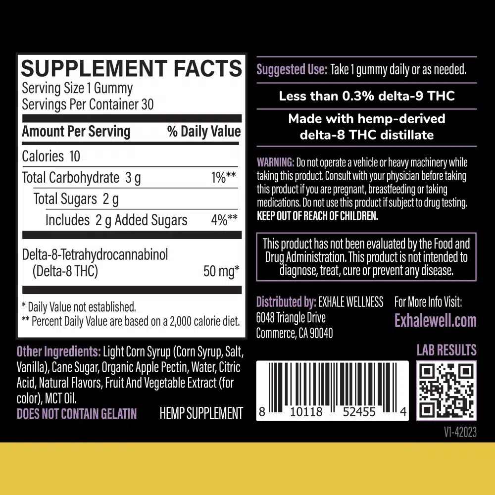 Alternative view of Delta 8 Gummies - Tropical